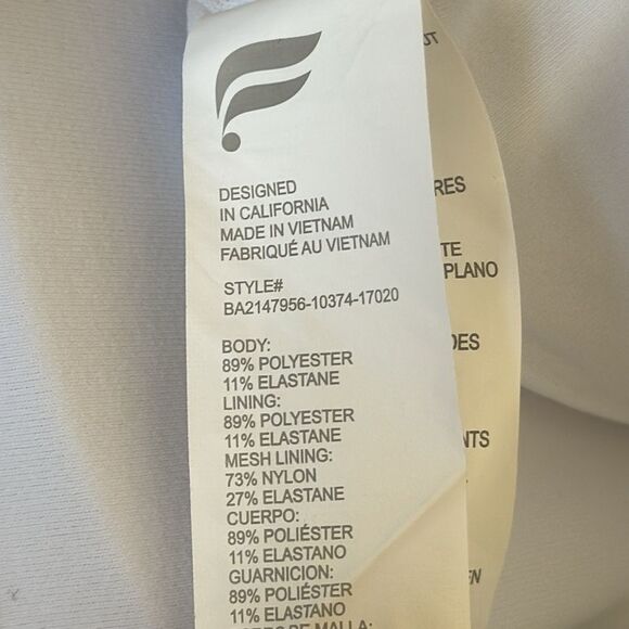 Fabletics White & Silver Leopard Print Sports Bra sz XS All Day Every Day Bra II - Picture 9 of 12